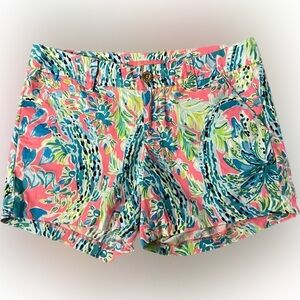 LILLY Pulitzer Callahan Short Snap Back Alligator Size 2